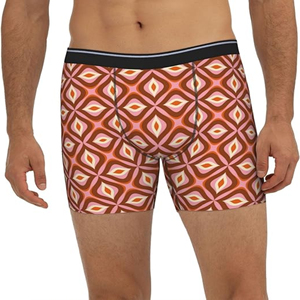 Calzoncillos bóxer cómodos de elastano/poliéster para hombre, con bolsa de realce de encaje sexy, transpirables, ecológicos, de secado rápido, de talle alto y con logo. - Product Image 4