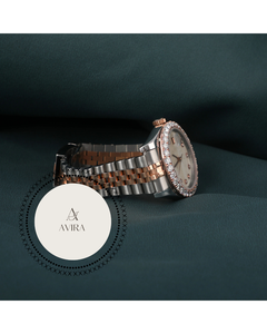 Montre mécanique analogique de haute qualité, verre en alliage, or blanc, bracelet en acier inoxydable argenté pour femmes, date, édition limitée, luxe - Product Image 5