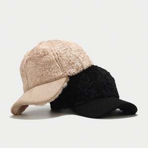 Casquette de baseball en daim et fourrure pour femme, mode décontractée d'hiver 2022, chapeaux de sport pour l'extérieur - Product Image 3