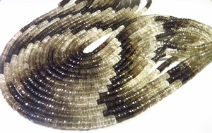 Cuentas de Cuarzo Ahumado Marrón Natural, Forma de Disco Plano Heishi, Corte Facetado, 6.5mm, 16 Pulgadas, Cuentas de Joyería de Alta Calidad - Product Image 5