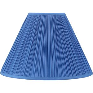 Pantalla de lámpara clásica azul de tela de seda sintética, estilo araña, rígida, con diseño de pliegues tipo hongo, de estilo Empire transicional, una cubierta elegante para su lámpara - Product Image 1