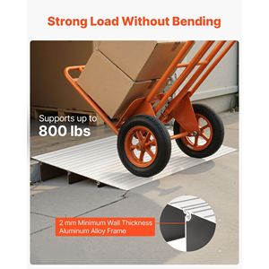 Aluminum Alloy 3-Inch <b>Rise</b> Door Threshold Ramp 800 Lbs Load Capacity for Wheelchairs Power <b>Chairs</b> Bicycle Tricycles Home Steps - Product Image 3