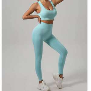 Leggings de yoga pour femmes, décontractés, d'hiver, en molleton sans couture, en spandex, taille haute, séchage rapide, respirants, pour la salle de sport - Product Image 3