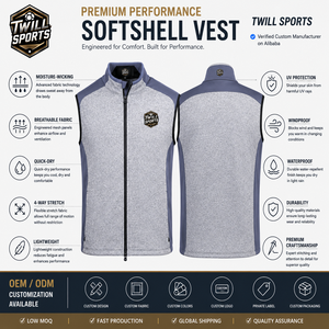 Gilet softshell léger, imperméable et coupe-vent pour l'hiver, idéal pour les voyages, la randonnée, la course à pied et le golf. - Product Image 4