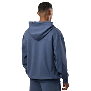 Sweat-shirt à capuche en molleton personnalisé bleu ardoise pour homme, léger, décontracté, à manches longues, pour le sport et la gym - Product Image 2