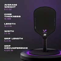 MST 2026 Vtic Pro Purple Gen IV MPP Foam T700 Surface en fibre de carbone 16mm Certifié USAPA/UPA Allongé Durable 40 RT Control