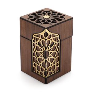 Brûleur d'encens Bakhoor en bois avec coupelle métallique, brûleur d'encens Oud arabe, brûleur décoratif pour la maison, brûleur de parfum, décoration du Ramadan, export - Product Image 6