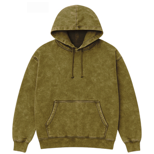 Sudadera con Capucha Oversize de Invierno con Lavado Ácido Personalizado, Estilo Urbano, de Algodón Grueso, Felpa, Ecológica y con Efecto Vintage - Product Image 2