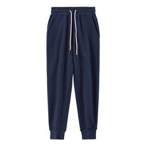 Pantalon de survêtement décontracté pour homme, personnalisable avec logo, 100 % coton, anti-plis, molleton chaud, fermeture éclair, poids moyen, vente en gros OEM - Product Image 2