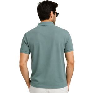 Camiseta Polo de Punto Tipo Waffle Verde Salvia Personalizada para Hombre, Transpirable, de Manga Corta, Informal, para Golf, Tenis, Ropa de Verano - Product Image 2