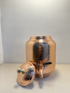 Distributeur d'eau en cuivre pur le plus vendu avec robinet anti-fuite, design martelé à la main écologique, réservoir d'eau potable de 8 L pour la maison - Product Image 6