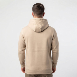 Sweat à capuche pour homme de haute qualité, écologique, surdimensionné, à épaules tombantes, doublé en polaire, sans cordon, lourd, avec logo personnalisé - Product Image 2