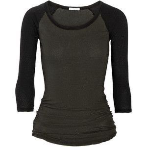 Women <b>Raglan</b> Sleeve T Shirt Ruched Hem Slim Fit Crew Neck Knitted Tee Casual Autumn UPF50+ Breathable Soft <b>Top</b> - Product Image 1