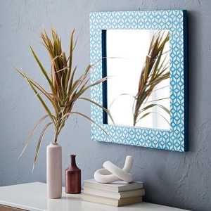 Hot Selling Modern Design Handmade Bone MOP Inlay Stainless Steel MDF Board <b>Rectangle</b> <b>Mirror</b> Frame Wall Decor Customized Logo - Product Image 6
