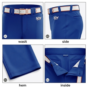 Pantalones de béisbol profesionales, duraderos, de poliéster, para práctica, cónicos, transpirables, atléticos, sublimados, para equipo de béisbol. - Product Image 2