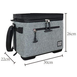 Portable OEM Best-Selling Cooler Bag Outdoor Use Textile Zipper EVA 20L Insulated Closure Gray Cooler Bags - Product Image 5