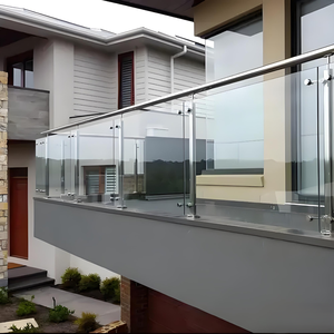 PureView Modern Stainless Steel &amp; Glass <strong>Railing</strong> for Outdoor Stair <strong>Railings</strong>-Barrier-Free Safe Sleek Transparent Design - Product Image 6