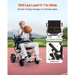 Silla de Ruedas Eléctrica Motorizada para Adultos, Plegable, Ligera, Capacidad de 300 lb, Alcance de 13 Millas, Rendimiento en Todo Tipo de Clima - Product Image 6
