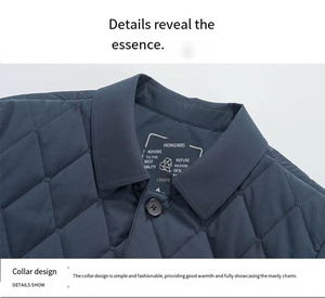 Wholesale Custom Casual <b>Warm</b> Fancy Fashion Winter Outdoor Men's Jackets Washed Zipper <b>Waterproof</b> Windproof - Product Image 5