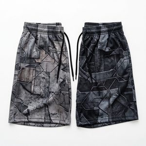 Shorts de sport pour hommes avec motif en nid d'abeille Cyberpunk, sublimation graphique, pour l'entraînement au basketball - Product Image 3