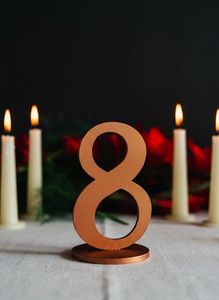 Silver Wedding <b>Table</b> Numbers, Wooden <b>Table</b> Numbers with Base, Laser Cut Custom <b>Table</b> Numbers, Elegant Wedding <b>Table</b> Decor - Product Image 3