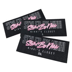 Factory Wholesale Custom Quality Garment <b>Label</b> Woven Clothing <b>Label</b> Custom Woven <b>Iron</b> on Neck <b>Label</b> Brand Tags - Product Image 5
