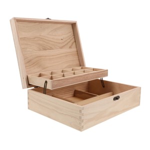 Boîte à bijoux en bambou artisanale avec couvercle coulissant, naturelle, vente en gros |   Aqdus Saleem - Product Image 5