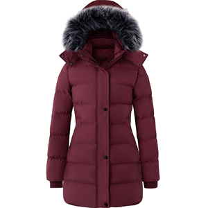 Manteau long matelassé surdimensionné en nylon et polyester, chaud, à col montant, pour l'extérieur, hiver, ODM, pour femmes - Product Image 1
