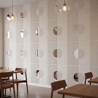 MOI Promotion Panneau Mural 3D en PVC Effet Miroir, Imperméable et Anti-humidité, Motif Géométrique, pour Salon et Décoration Intérieure