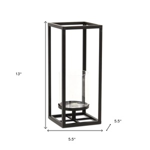 Black Iron Candelabra 8 Arm Candle Holder <b>16</b> Inch Wide Home Decoration Durable Metal Candle Stand - Product Image 5