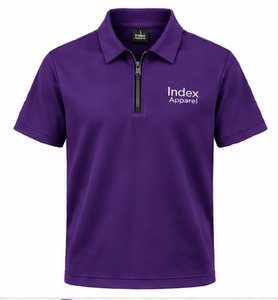 Custom <b>Sports</b> <b>Polo</b> Shirt for Men Index Apparel Quarter Zip Short Sleeve Performance Teamwear <b>Polo</b> Shirt Short Sleeve Embroidered - Product Image 1