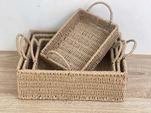 Vietnam Handwoven Rattan <b>Basket</b> Natural <b>Wicker</b> Storage for <b>Laundry</b> Clothes Toys Blankets Plants and Home Organization - Product Image 5