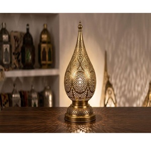 Moroccan <b>Brass</b> <b>Lantern</b> Fancy Dome Shape Home Decoration Durable Gold Color Candle Holder - Product Image 2