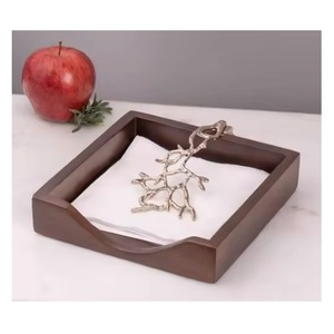 Luxury <b>Weighted</b> Napkin Holder Metal Durable Napkin Holder Attractive Design Table Top Decor Tissue Holder Napkin Decor - Product Image 6