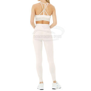 Dernier modèle de soutien-gorge de sport à manches longues sans coutures pour femmes, taille haute, leggings pour dames fabriqués en usine - Product Image 3