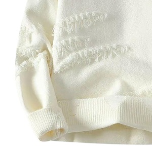 OEM personalizado suéter de los hombres de manga larga de cuello redondo Jersey ajustado ligero suéter hermandad fraternidad cárdigans - Product Image 3