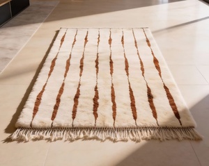 Alfombra antideslizante para porche, Alfombra de tamaño personalizado, hecha a mano, auténtica, marroquí, Beni Ourain - Product Image 3