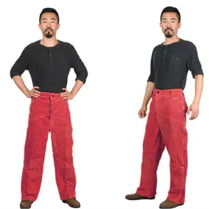 Pantalones de Protección para Soldador de Cuero Vacuno Retardante de Llama Industrial, Modelo JNM SAFETY JNM-418, Resistentes al Calor de 500C-1000C - Product Image 6