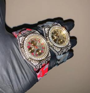 Reloj de Lujo para Hombre con Diamantes, Esfera Redonda, Moissanita, Oro y Plata, Estilo Hip Hop, Joyería de Moda Masculina - Product Image 3