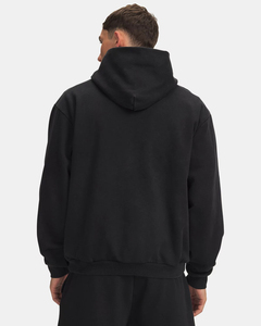 Sudadera con Capucha para Hombre, Negra, Corte Regular, 100% Algodón, con Cierre, Transpirable, Color Sólido, Informal, para Otoño, Manga Larga, Tejida - Product Image 2