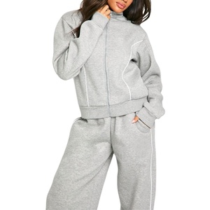 Men's Custom Regular Fit Cotton Fleece Breathable Winter Plus Size Casual Tracksuits <b>Jogger</b> Sets High Quality Zipper - Product Image 4