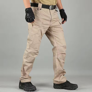 Pantalones Tácticos Resistentes para Hombre, Corte Recto, Cintura Media, Elásticos, Ajustados, con Múltiples Bolsillos, para Uso en Exteriores - Product Image 1