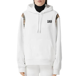 Sweat à capuche uni léger de qualité supérieure en mélange de coton pour femme, design élégant à prix abordable - Product Image 1