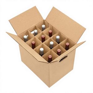Emballage cadeau en gros pour bouteilles, fabriqué en carton durable avec finition gaufrée, inserts protecteurs pour vin et bière, et expédition. - Product Image 5