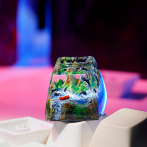 Keycaps Mystiques Anime, Keycaps Artisanaux Personnalisés, Keycaps Anime Mignons, Keycaps Verts, Ensemble de Keycaps, Keycaps en Résine - Product Image 1