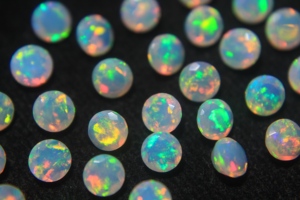 3mm Brilliant Cut Faceted Natural Ethiopian Opal Gemstone Multi <b>Fire</b> Opal Color Play for Jewelry Making HASNAIN <b>GEMS</b> Direct - Product Image 3