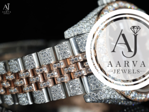 Luxury Diamond Inlay <b>Mechanical</b> <b>Watch</b> 20mm Band 30mm Dial Date Display Two Tone Stainless Steel Dress Wristwatch for Men - Product Image 5
