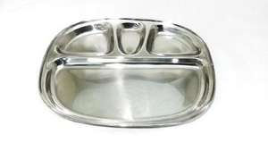 Thali en acier inoxydable BB à compartiments, forme : ronde, vente en gros - Product Image 4