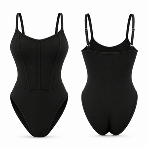 Maillot de bain une pièce pour femme, coupe haute, en tissu extensible écologique, séchage rapide, respirant, bretelles ajustables, directement de l'usine - Product Image 1