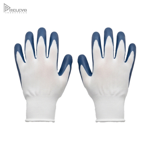 Custom Heavy Duty Latex Coated <b>Gloves</b> Non-Slip Crinkle Latex Coated Palm Seamless <b>Knit</b> Elastic Wrist Garden Work <b>Gloves</b> - Product Image 1